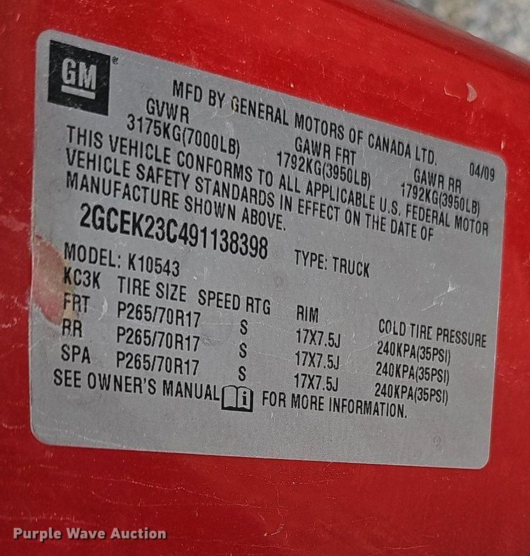 image for item NX9101 2009 Chevrolet  Silverado 1500 Crew Cab pickup truck