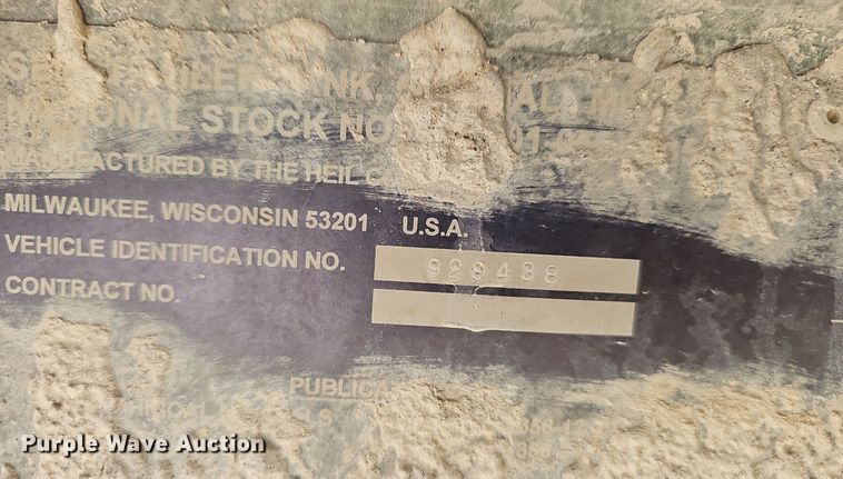 image for item NX9107 1980 M967A1 Tank trailer