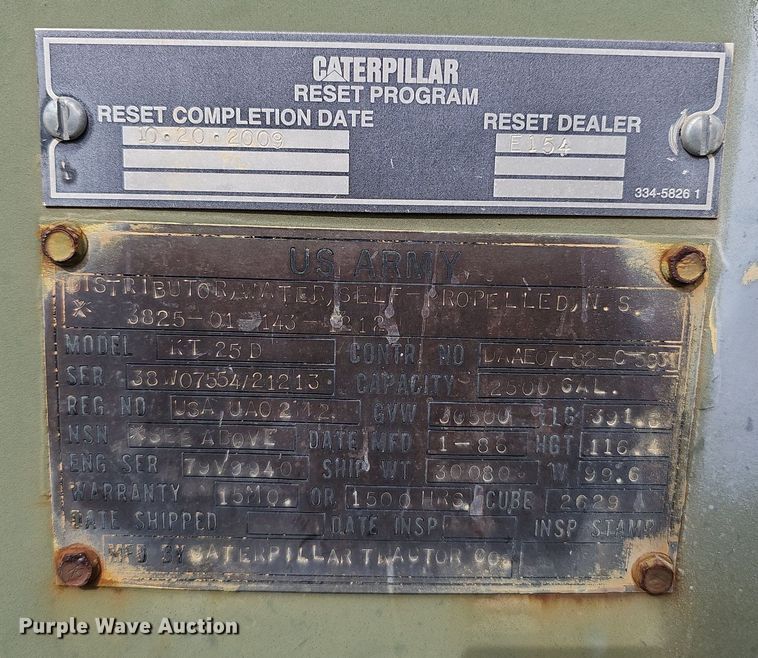 image for item NX9111 1982 Caterpillar  613B water wagon