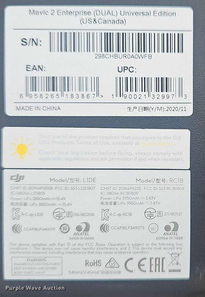 image for item NX9182 DJI Mavic 2 Enterprises  drone