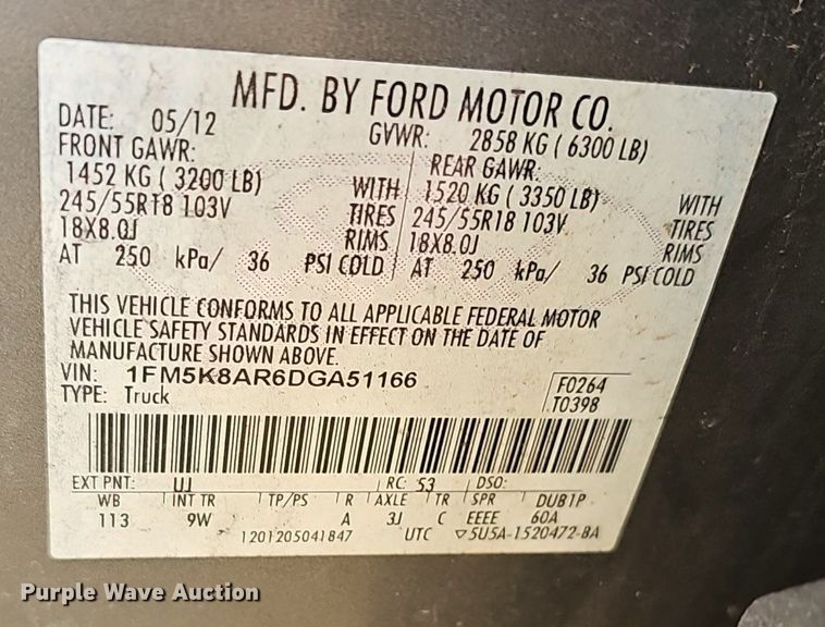 image for item NX9188 2013 Ford Explorer Police Interceptor  SUV