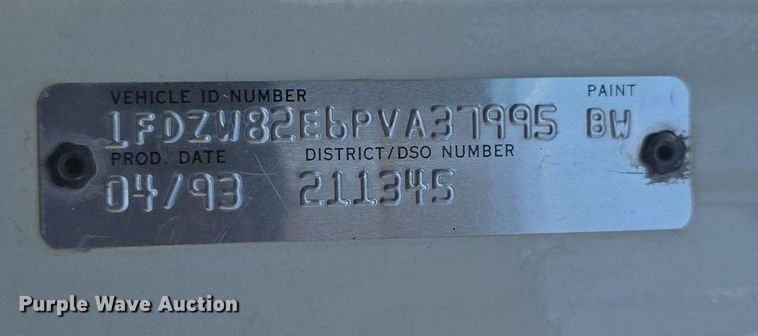 image for item OD9730 1993 Ford  L8000 sewer rodder truck