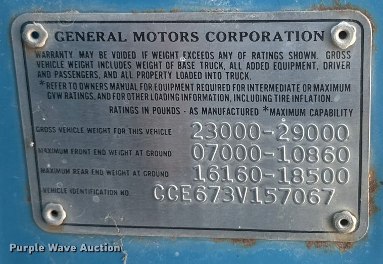 image for item DG4479 1973 Chevrolet C65 grain truck