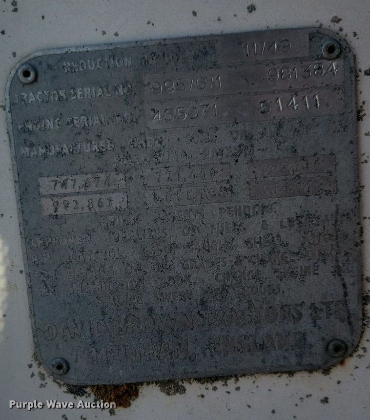 image for item DN3511 1975 David Brown 995 tractor