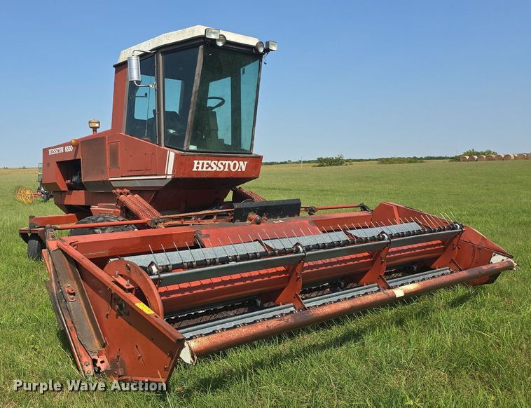 image for item DQ4576 1983 Hesston 6550 windrower