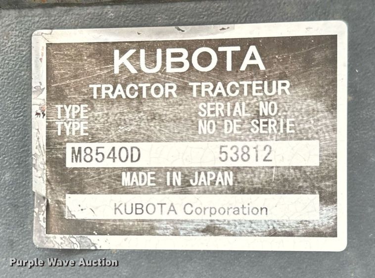 image for item DS7531 Kubota M8540D  MFWD tractor