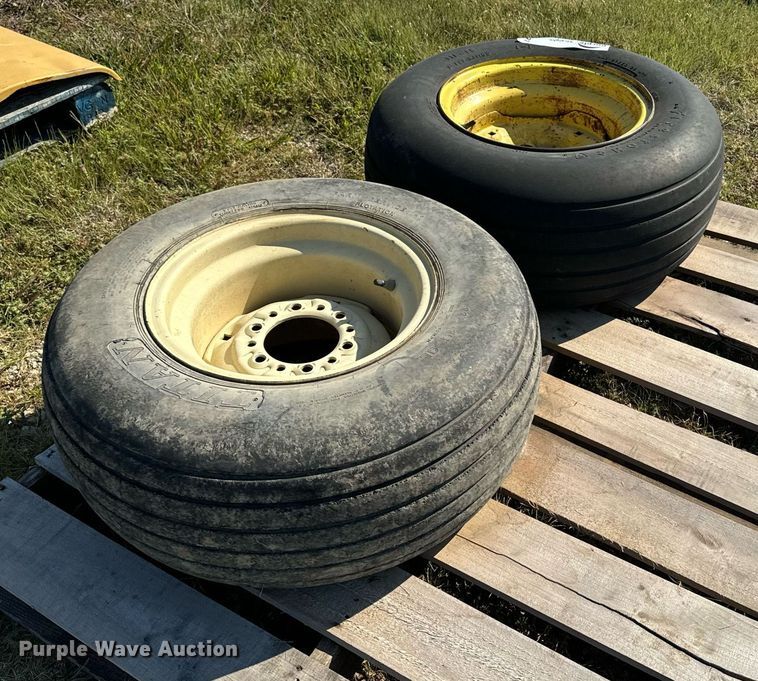 image for item EE7591 (2) 11L-15 tires and wheels