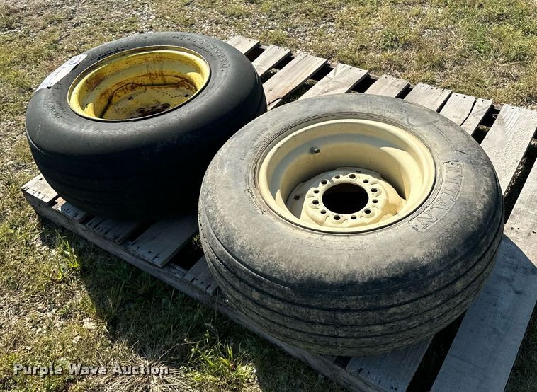 image for item EE7591 (2) 11L-15 tires and wheels