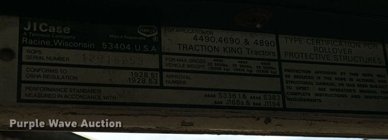 image for item EE7656 1979 Case 4690 4WD tractor