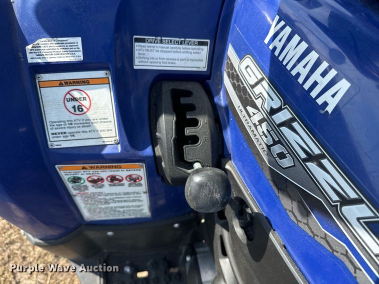 image for item EE7661 2014 Yamaha Grizzly 450 ATV