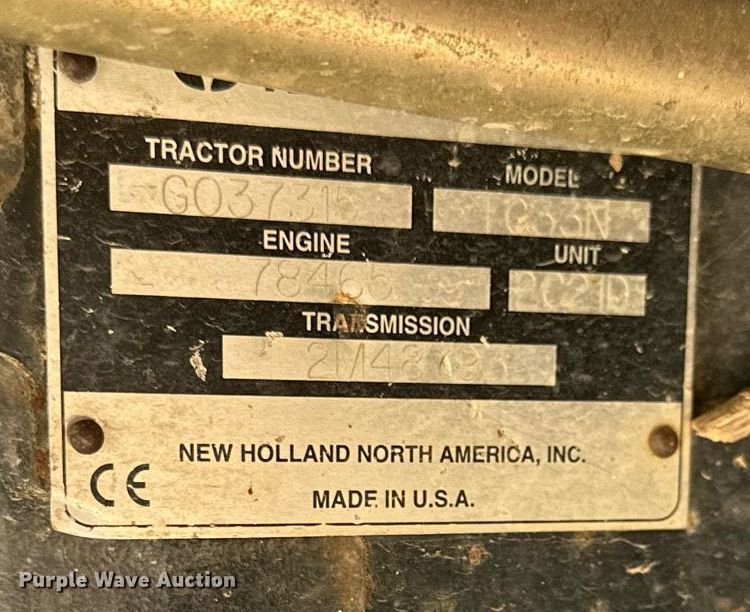 image for item EJ7259 New Holland TC33N MFWD tractor