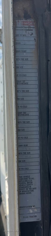 image for item EK8989 1995 Kenworth fertilizer delivery truck