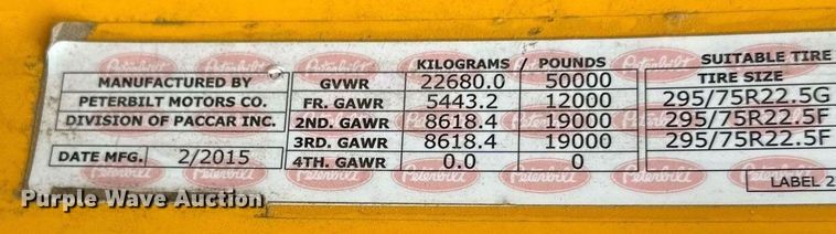 image for item DD3204 2016 Peterbilt 579 semi truck