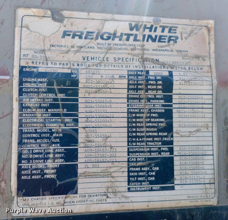 image for item DH1348 1969 Freightliner  HD-8264 roll-off container truck