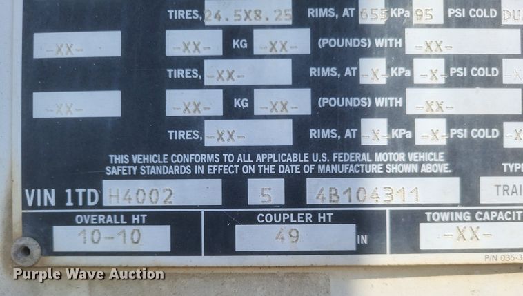 image for item DR4964 2004 Timpte  grain trailer