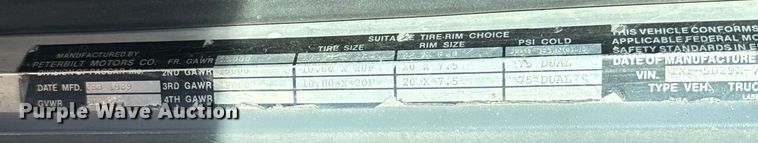 image for item DS7543 1989 Peterbilt  379 semi truck