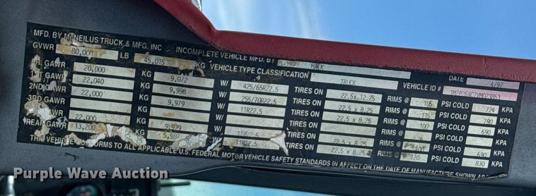 image for item EE7566 1997 Mack ready mix truck