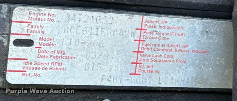 image for item EE7574 1994 Ford L9000 ready mix truck