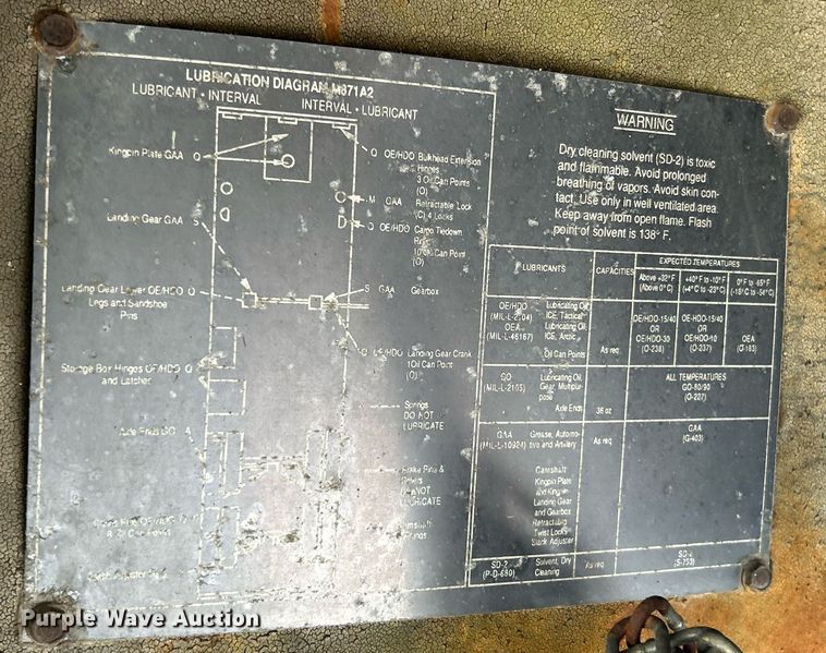 image for item EK3287 1991 Dynaweld M871A2 flatbed trailer