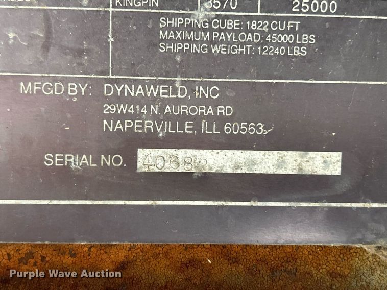 image for item EK3287 1991 Dynaweld M871A2 flatbed trailer