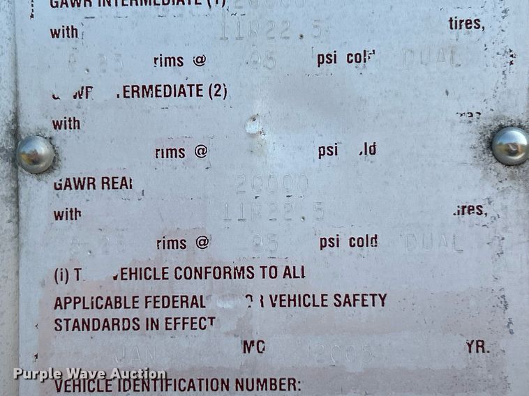 image for item EK3294 2006 Travis T/90 end dump trailer