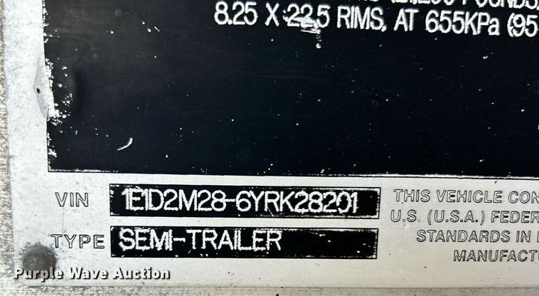 image for item EK3298 2000 East end dump trailer