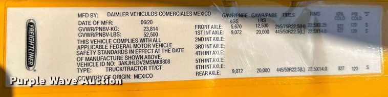 image for item EQ2165 2021 Freightliner  Cascadia 126 semi truck