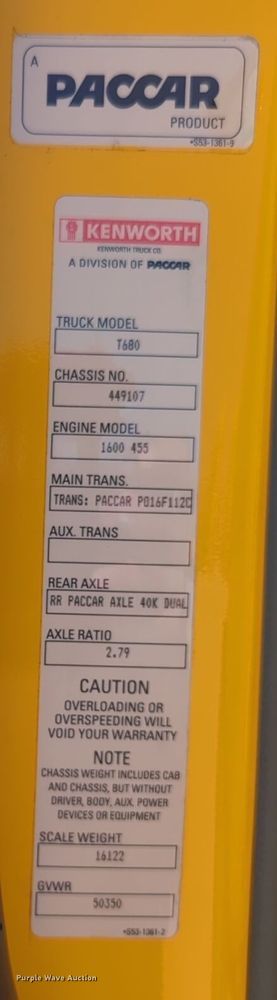 image for item EQ2168 2021 Kenworth  T680 semi truck