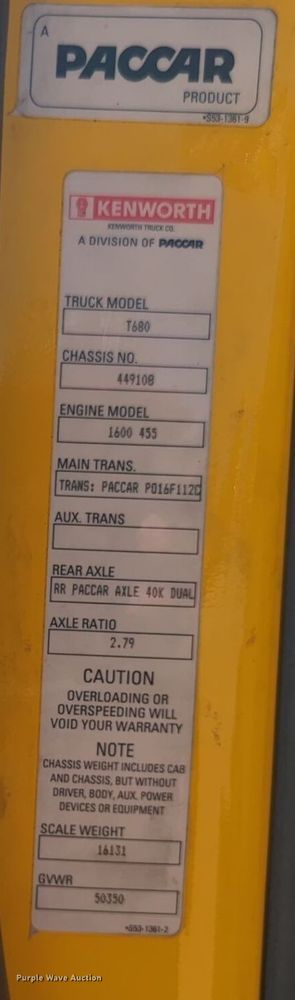 image for item EQ2174 2021 Kenworth  T680 semi truck