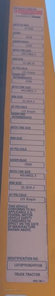 image for item EQ2174 2021 Kenworth  T680 semi truck