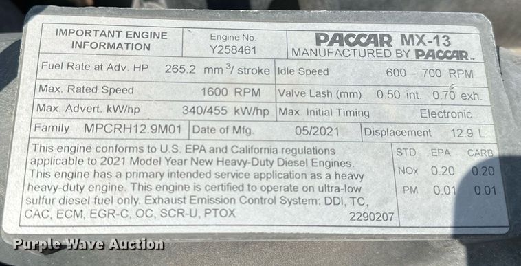 image for item EQ2175 2022 Kenworth  T680 semi truck