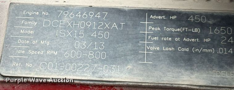 image for item IE9062 2014 Freightliner  Coronado semi truck