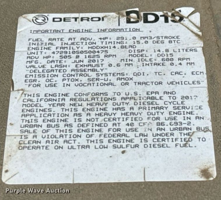 image for item MV9120 2018 Freightliner  Cascadia Evolution  semi truck