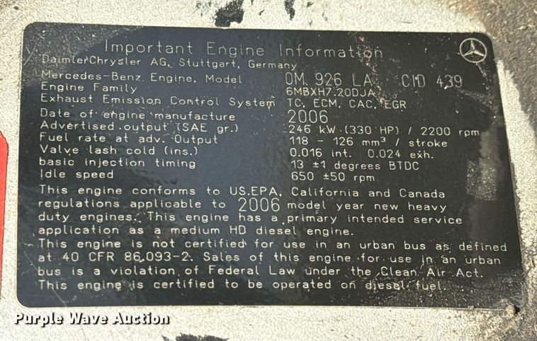 image for item MV9137 2007 Freightliner Business Class M2 semi truck