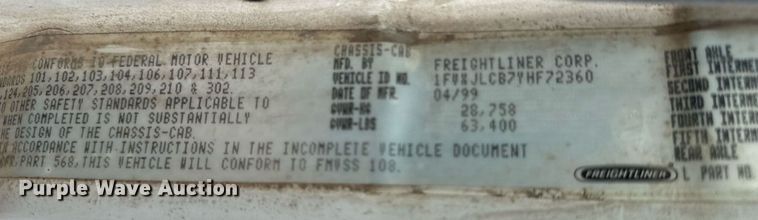 image for item MV9169 2000 Freightliner FL80 roll-off container truck