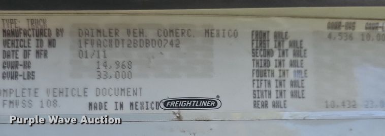 image for item NX9209 2011 Freightliner M2 refuse truck