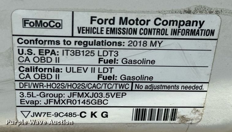 image for item DH1255 2018 Ford Explorer Police Interceptor  SUV