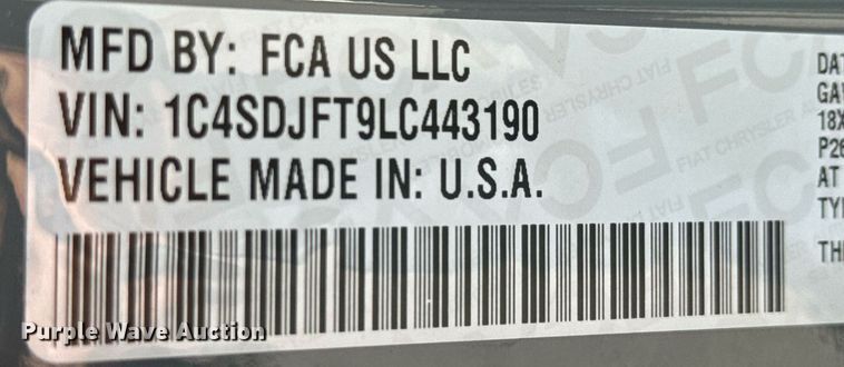 image for item DH1258 2020 Dodge  Durango  SUV