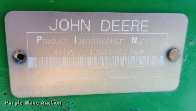 image for item DH1261 1999 John Deere 7210 MFWD tractor