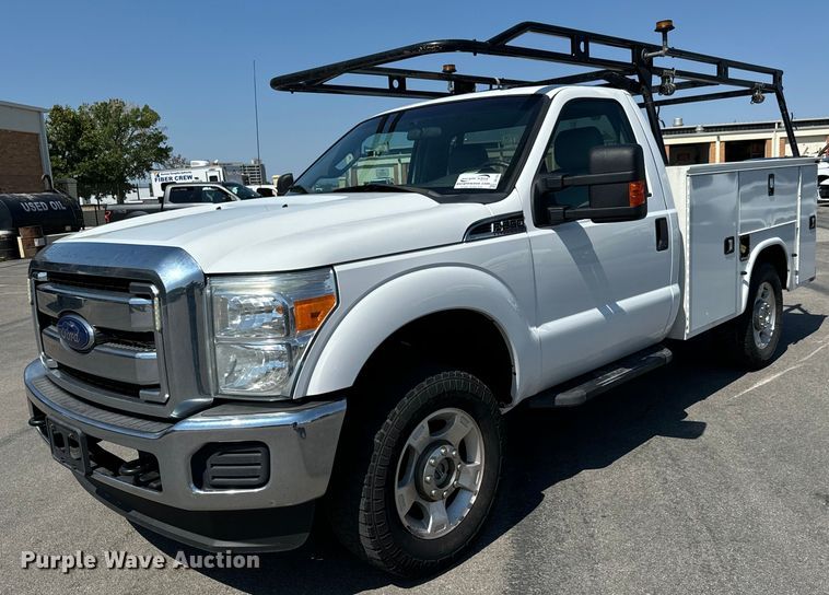 image for item DH1263 2016 Ford F250 Super Duty XLT utility bed pickup truck