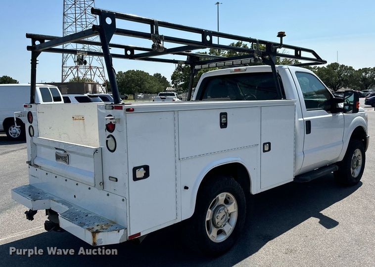 image for item DH1263 2016 Ford F250 Super Duty XLT utility bed pickup truck