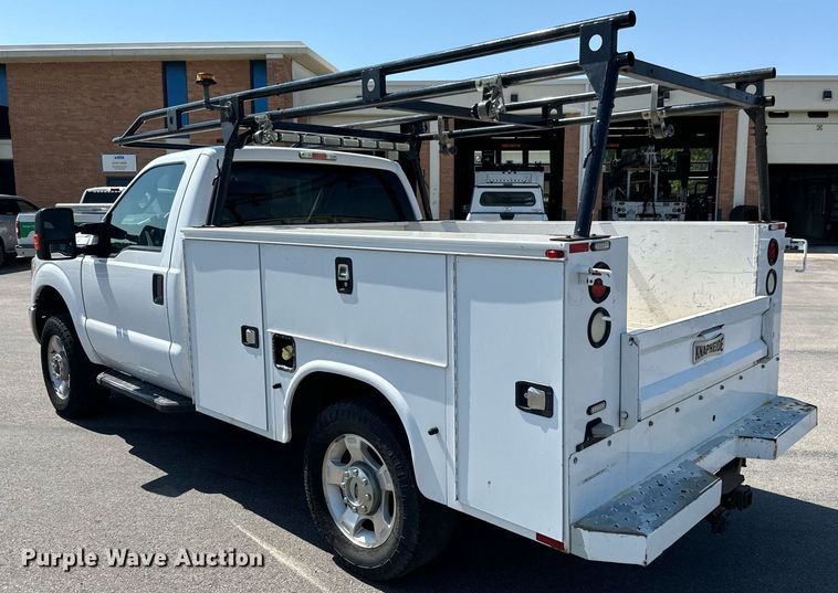 image for item DH1263 2016 Ford F250 Super Duty XLT utility bed pickup truck
