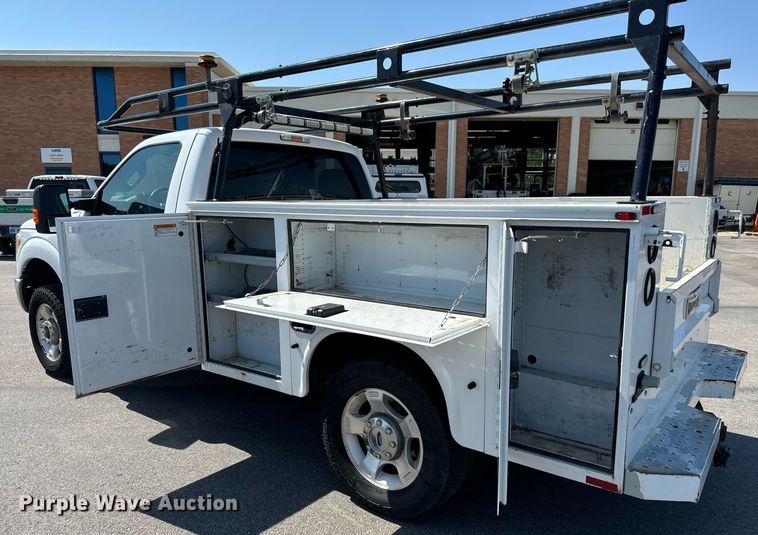 image for item DH1263 2016 Ford F250 Super Duty XLT utility bed pickup truck