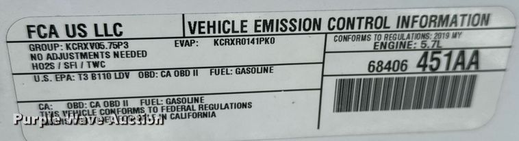 image for item DH1264 2019 Dodge  Charger Police 