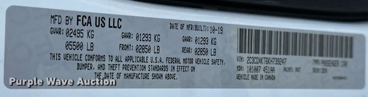 image for item DH1264 2019 Dodge  Charger Police 