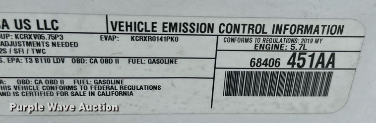 image for item DH1265 2019 Dodge  Charger Police 