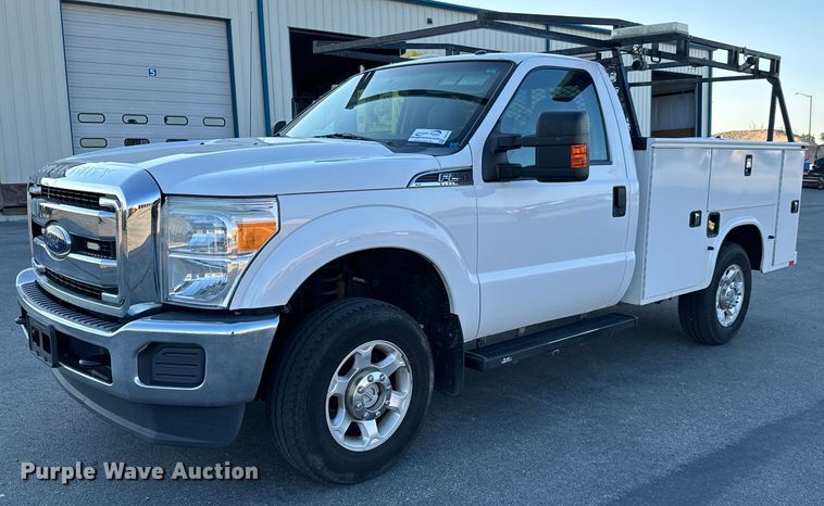 image for item DH1272 2016 Ford F250 Super Duty XLT utility bed pickup truck