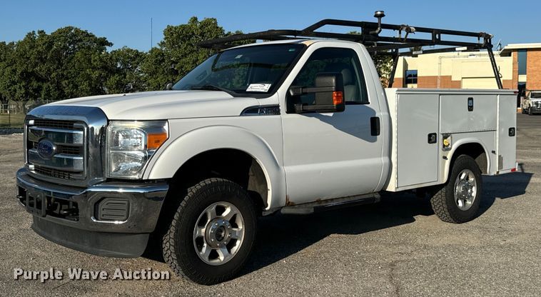 image for item DH1273 2014 Ford F250 Super Duty XLT utility bed pickup truck