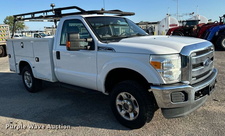 image for item DH1273 2014 Ford F250 Super Duty XLT utility bed pickup truck