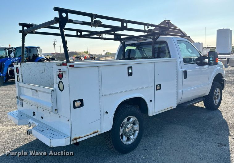 image for item DH1273 2014 Ford F250 Super Duty XLT utility bed pickup truck
